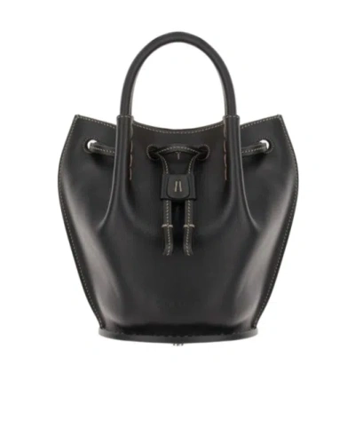 Tod's Mini Logo-charm Bucket Bag In Black