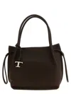 Tod's Brown Shoulder Bag With Two Top Handles And Drawstring Closure In Brown