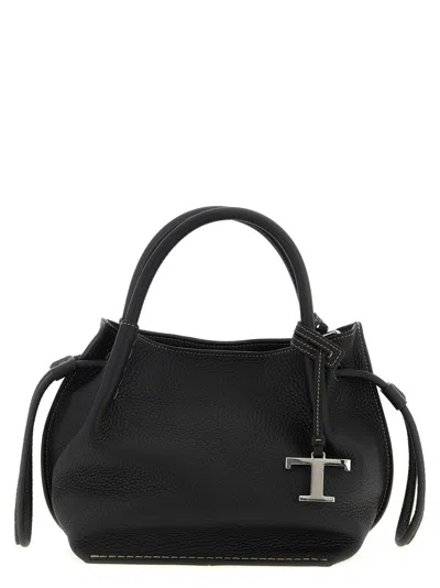 Tod's 'buz' Small Bucket Bag In Black