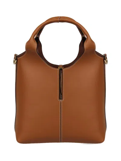 Tod's Calf Leather Double Handles Shoulder Bag