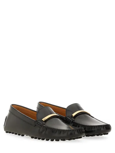 Tod's Calf Skin Moccasin Loafer In Black