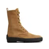 Tod's Suede Ankle Boots Featuring Pull Tab In Brown