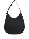 Tod's Calfskin Black Shoulder Bag With Adjustable Strap In Black