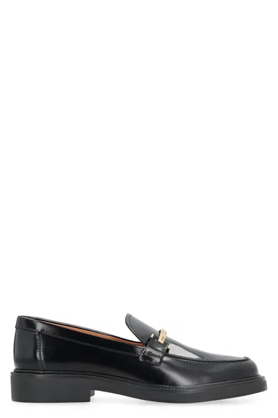 Tod's Calfskin Loafer In Black