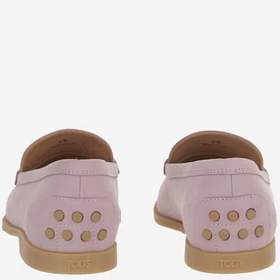 Tod's Calfskin Loafer In Pink