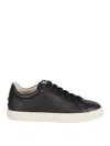 Tod's Calfskin Sneakers With Embossed Pebbles In Black