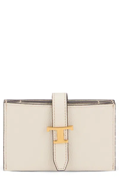 Tod's Calfskin Wallet In White