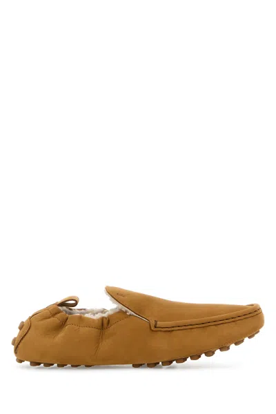 TOD'S TOD'S CAMEL SUEDE LOAFERS