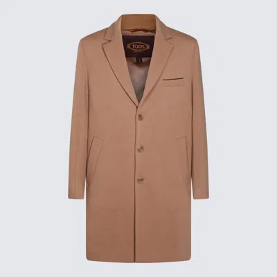 TOD'S TOD'S CAMEL WOOL CASUAL JACKET