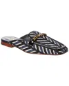 Tod's Woman Mules & Clogs Midnight Blue Size 7.5 Leather, Textile Fibers In Blue