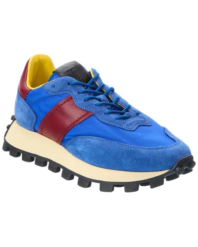 Tod's Canvas & Suede Sneaker In Blue
