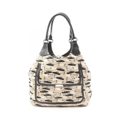 Pre-owned Tod's Canvas Leather Handbag () In Multi