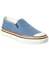 Tod's Canvas Loafer In Blue