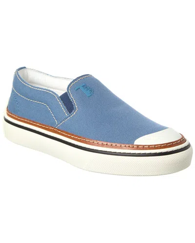 Tod's Canvas Loafer In Blue