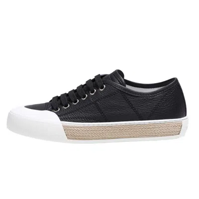 Tod's Cassetta Gomma Leather Sneakers In Black