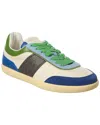 Tod's Cassetta Leather Sneaker In Green