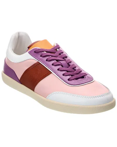 Tod's Cassetta Leather Sneaker In Pink