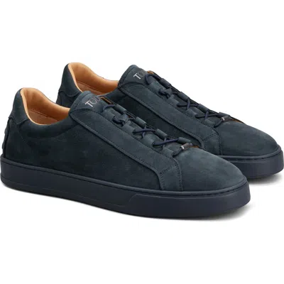 Tod's Round Toe Low-top Suede Sneakers In Blue