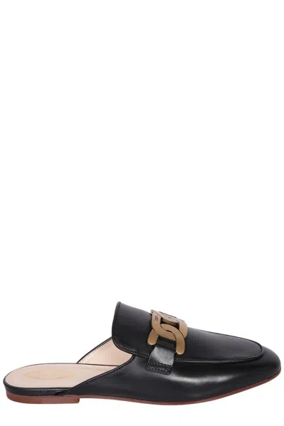 Tod's Metal Chain Black Sabot