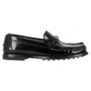 Tod's Chain-detail Loafers In Black Leather In Black
