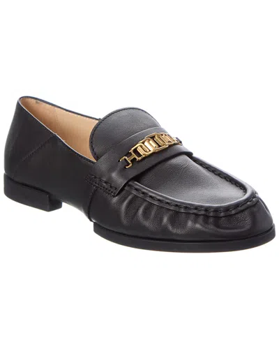 Tod's Chain Leather Loafer In Black