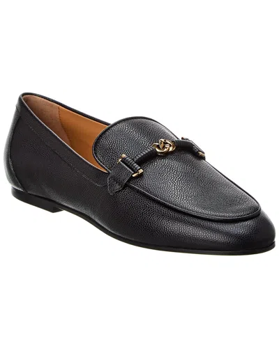 Tod's Chain-link Leather Loafer In Black