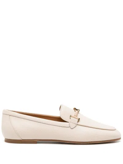 Tod's Chain-link Loafers Shoes In Nude & Neutrals