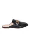 Tod's Embellished Leather Slippers In Gray