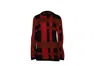 Tod's Checkered Jumper In Red Mohair In Black