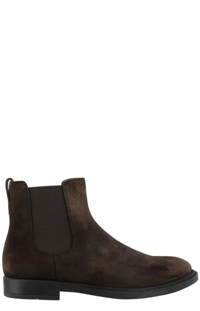 Tod's Chelsea Ankle Boots In Brown