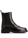 Tod's Chelsea Ankle Boots With Elastic Shoes In Burgundy