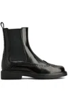 Tod's Black Chelsea Boots With Perforations In Leather Woman