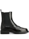 Tod's Black Chelsea Boots With Perforations In Leather Woman In Black