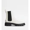 Tod's Rubber-stud Chelsea Boots In White