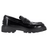 Tod's Chunky Loafers In Black Leather In Black