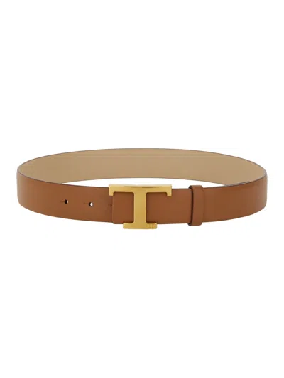 Tod's Cintura "t Timeless" Reversibile In Brown