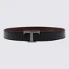 Tod's Adjustable Reversible Belts Metallic Buckle In Black