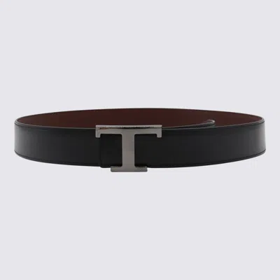 TOD'S TOD'S CINTURE BLACK-BORDEAUX