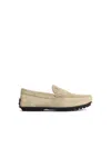 Tod's 'city Gommino' Beige Suede Loafers