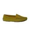 Tod's City Gommino Driving Shoes In Yellow Suede In Yellow