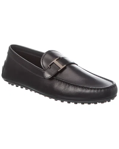Tod's City Gommino Leather Loafer In Black
