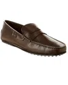 Tod's Man Loafers Chocolate Brown Size 9 Soft Leather In Brown