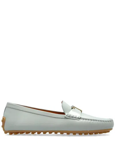 Tod's City Gommino Leather Loafers In Grey