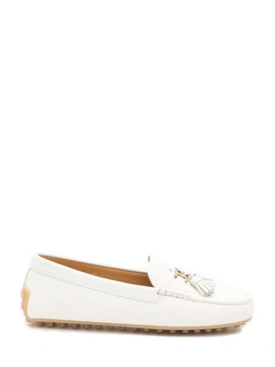 Tod's City Gommino Loafers In White