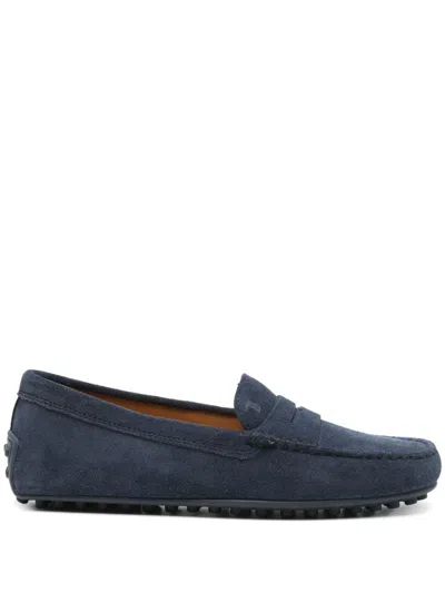 TOD'S TOD'S CITY GOMMINO SUEDE LEATHER LOAFERS