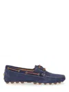 Tod's Classic Blue Calfskin Loafer In Grey