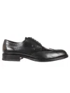 Tod's Classic Leather Brogue Shoes With Polished Finish In Black