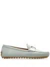 Tod's Grey Leather Loafers In Grey
