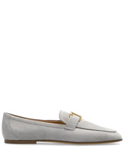 Tod's Classic Loafer Shoes In Grey