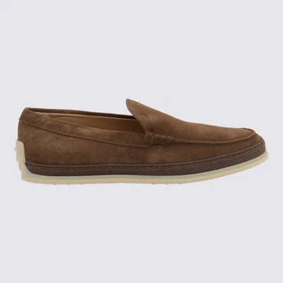 TOD'S TOD'S COCOA SUEDE SLIP ON SNEAKERS